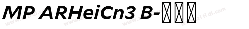 MP ARHeiCn3 B字体转换